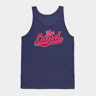 Cleveland 'The Land' Baseball Script Fan T-Shirt: Sport Your Cleveland Pride with Classic Baseball Style! Tank Top